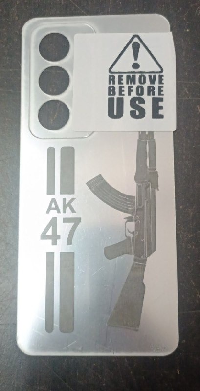 Silver Ak47 Back Glass Guard For Oppo A3 Pro 5G