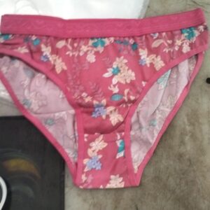 Woman Red Printed Panty Size S