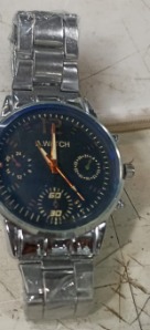 Man Watch Silver Colour