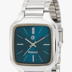 Reboot Square Designer Silver Analog Watch For Men