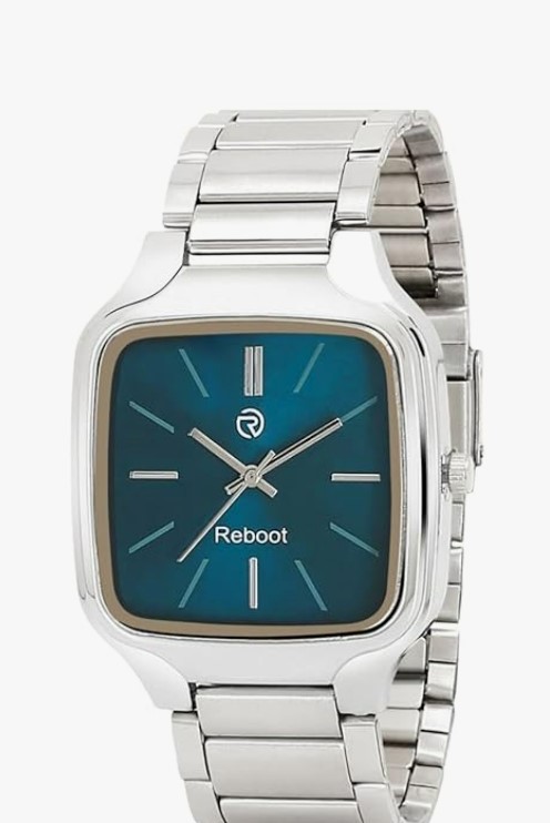 Reboot Square Designer Silver Analog Watch For Men