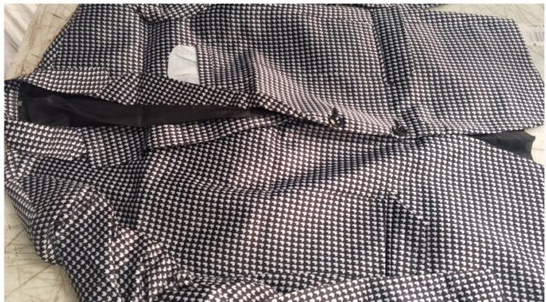 Men Black And White Blazer Size 38