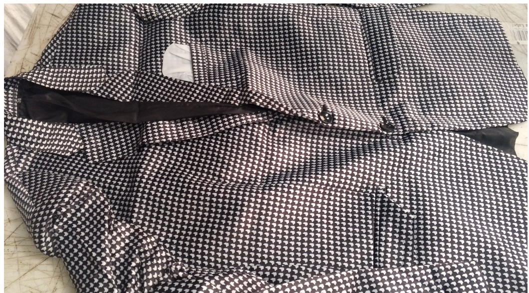 Men Black And White Blazer Size 38