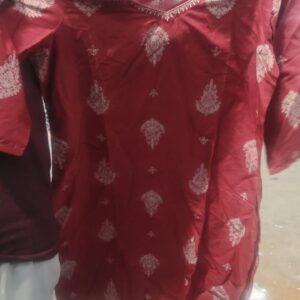 Women Red Color Kurta Size Xl