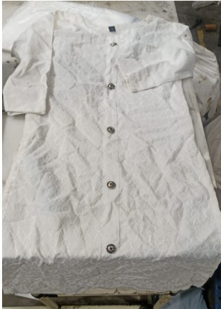 Women Kurta White Colour Size L