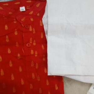 Kurta Pyjama For Kids Colour Red White Size 18 To 24 Months