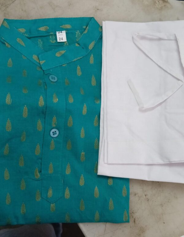 Kurta Pyjama For Kids Colour Green White Size 18 To 24 Months