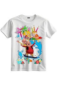 Printed White T Shirt For Kids Boy Size 28