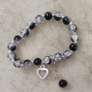 Crystal Beaded Bracelet For Women Black