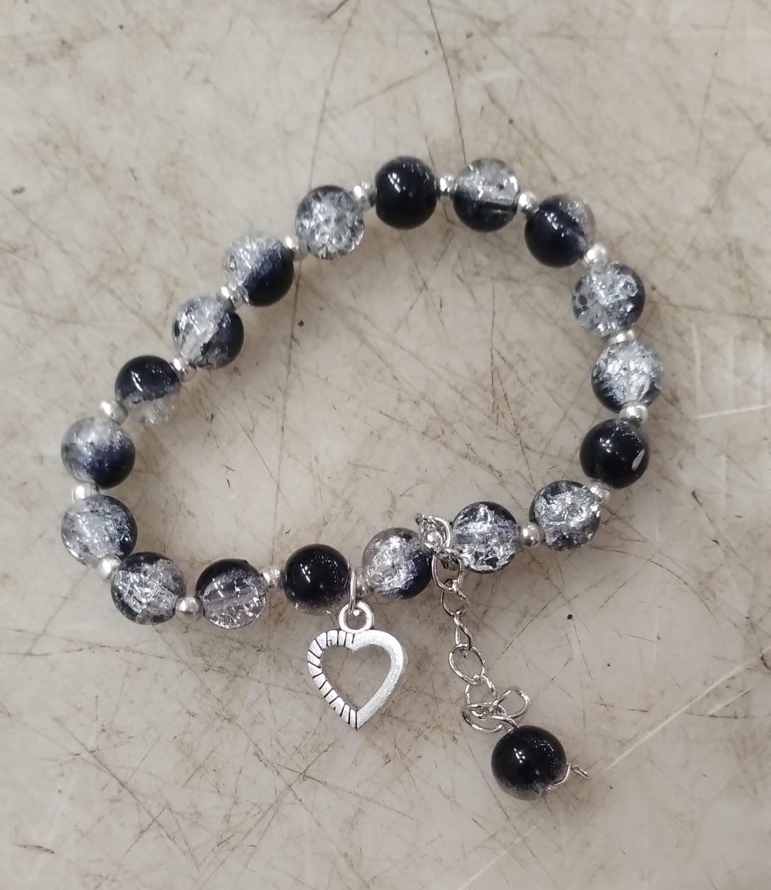 Crystal Beaded Bracelet For Women Black