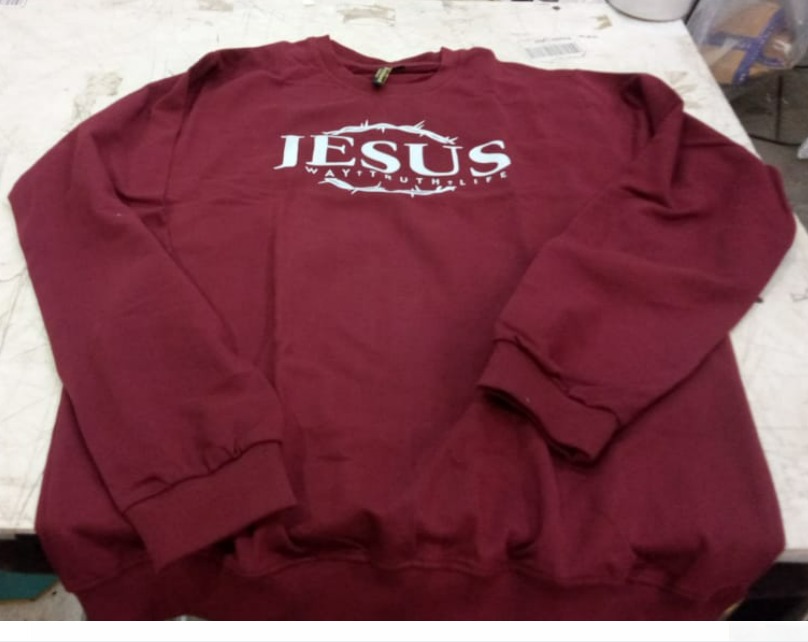 Rockland Maroon Printed Men s Sweatshirt Size Xl