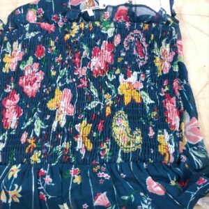Blue Color Printed Frock For Women Size Xxl