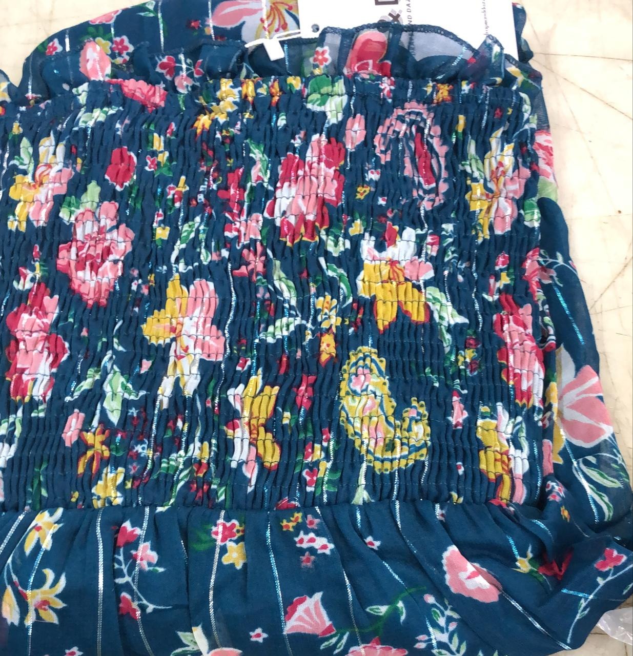 Blue Color Printed Frock For Women Size Xxl