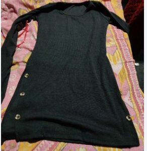 Stylish Long Full Sleeve Slim Fit Top Size M Grey