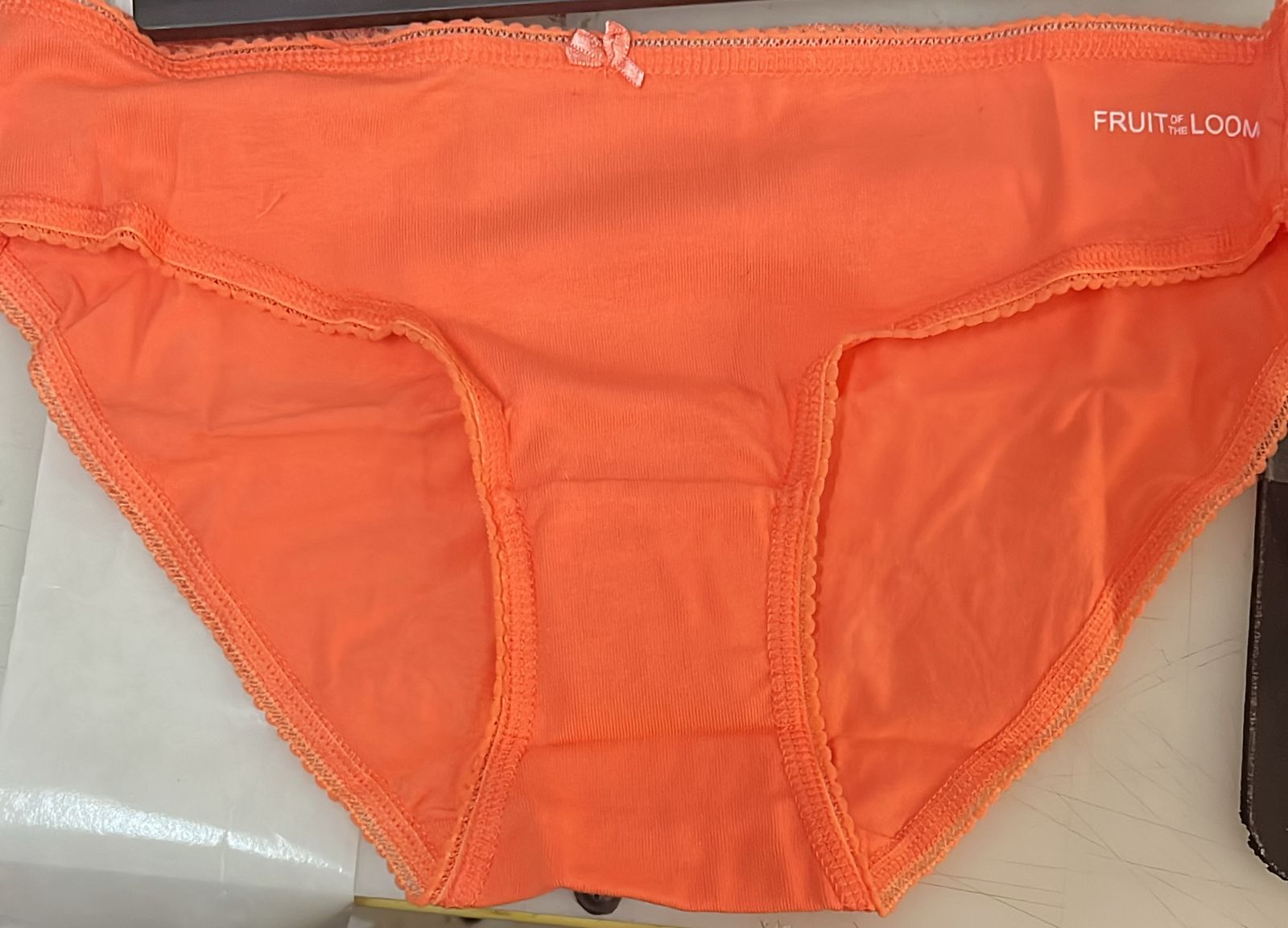 Women Light Orange Colour Cotton Panty Size M