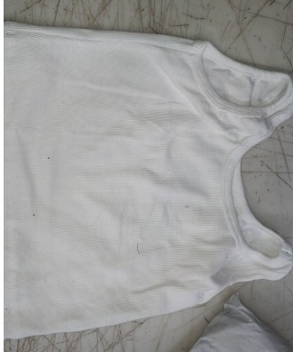 Women White Crop Top Sleeveless Size M