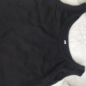 Women Black Crop Top Sleeveless Size M