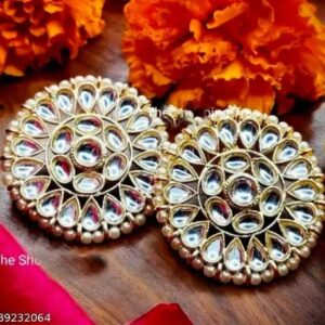 Earrings And Studs Golden Pair