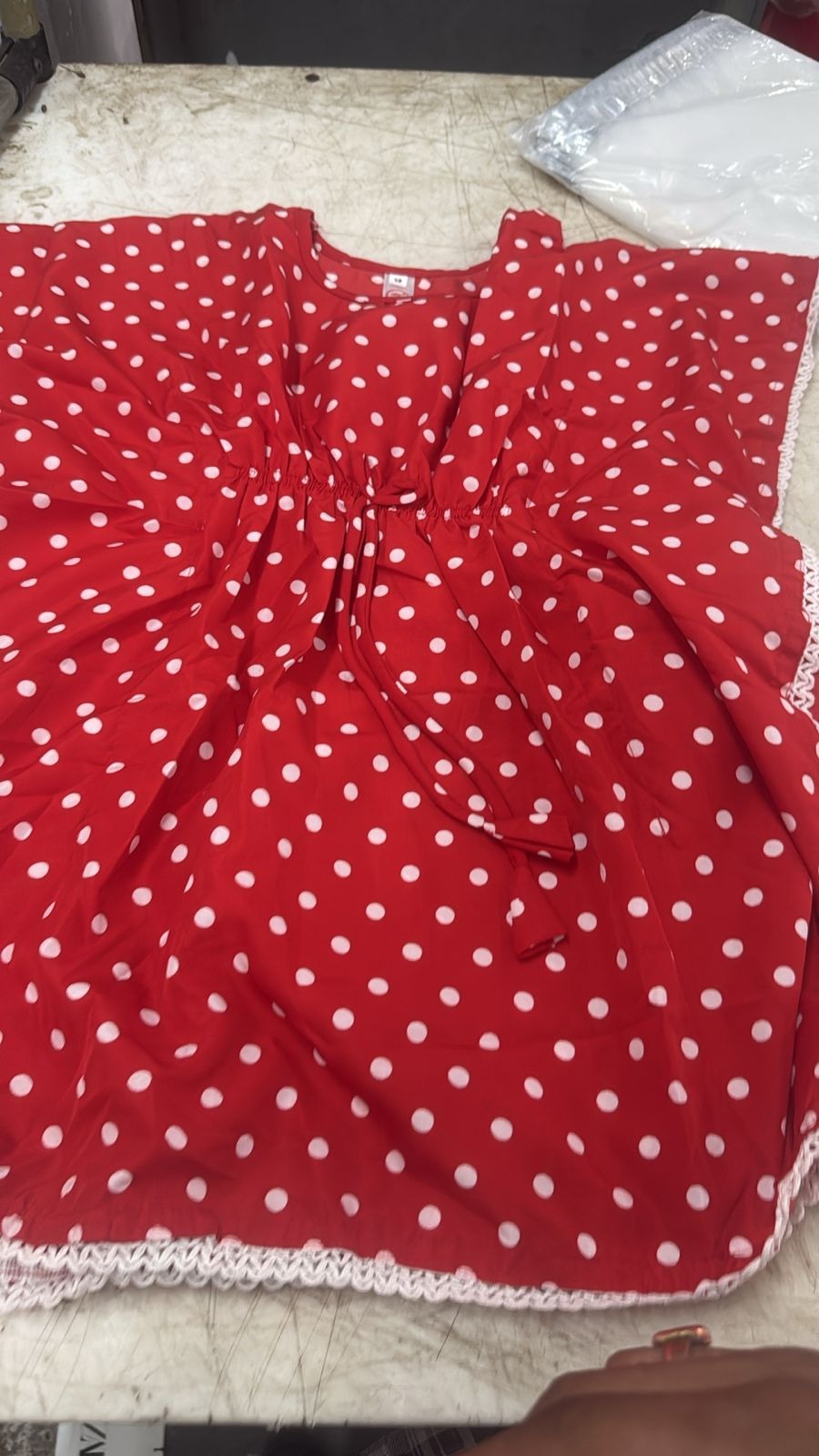 Red Color Kids Girl Top Size 10 To 11 Year
