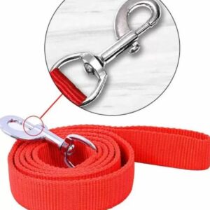 Petoys Nylon Collar With Leash 150 Cm Dog Strap Leash Red