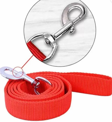 Petoys Nylon Collar With Leash 150 Cm Dog Strap Leash Red