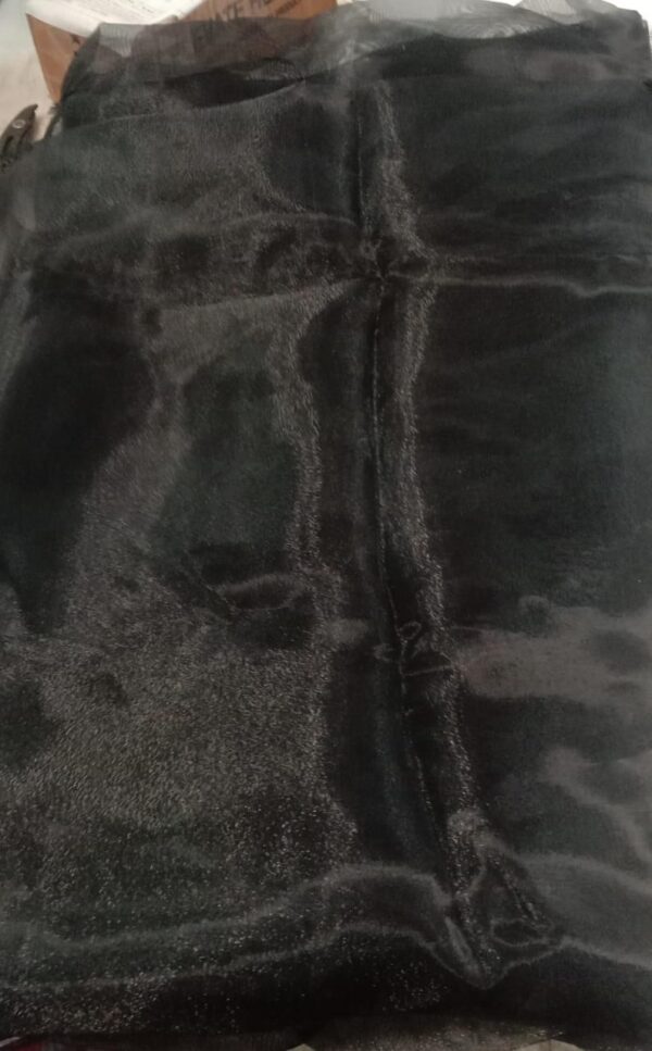 Black Color Organza Fabric For Multipurpose 4Mtr