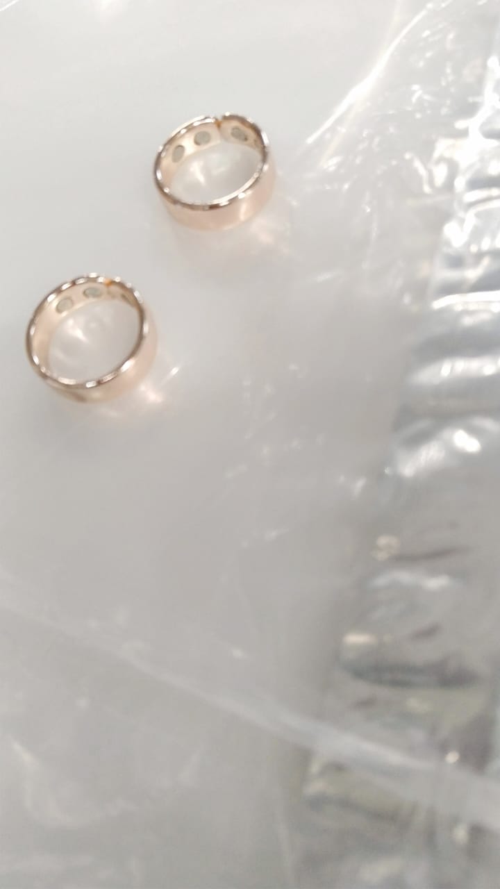 Rose Golden Color Men Ring Pack Of 2