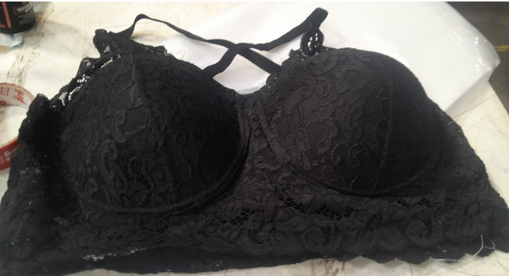 Effectinns Padded Bralette Bra Black Size 40 D