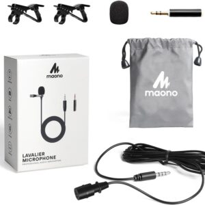 Maono Au 400 Lavalier Auxiliary Omnidirectional Microphone Black