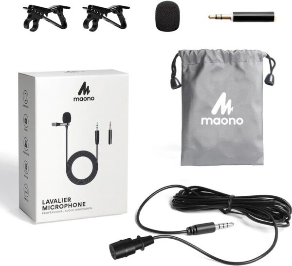 Maono Au 400 Lavalier Auxiliary Omnidirectional Microphone Black