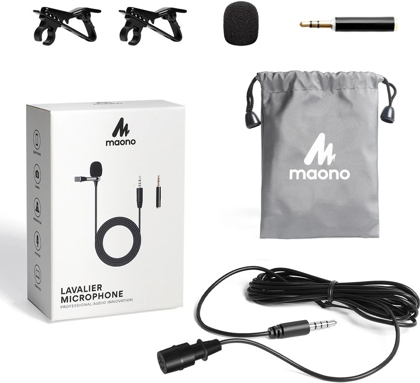 Maono Au 400 Lavalier Auxiliary Omnidirectional Microphone Black