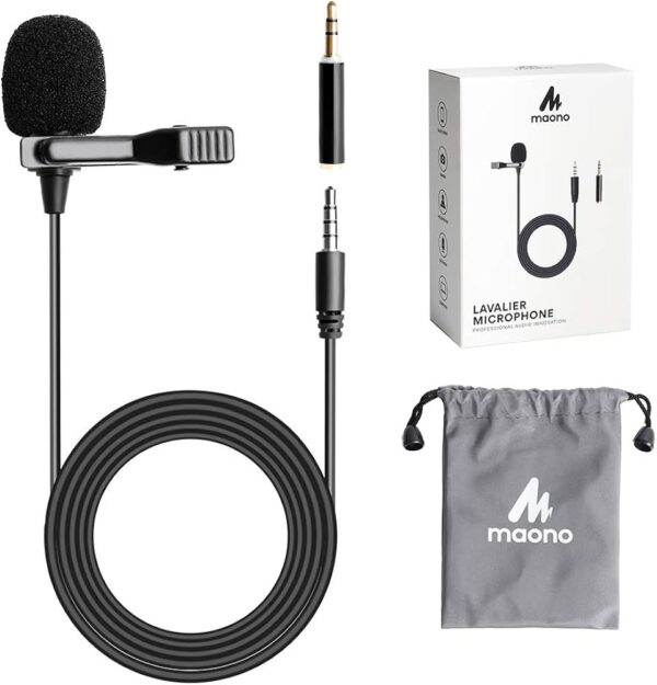 Maono Au 400 Lavalier Auxiliary Omnidirectional Microphone Black