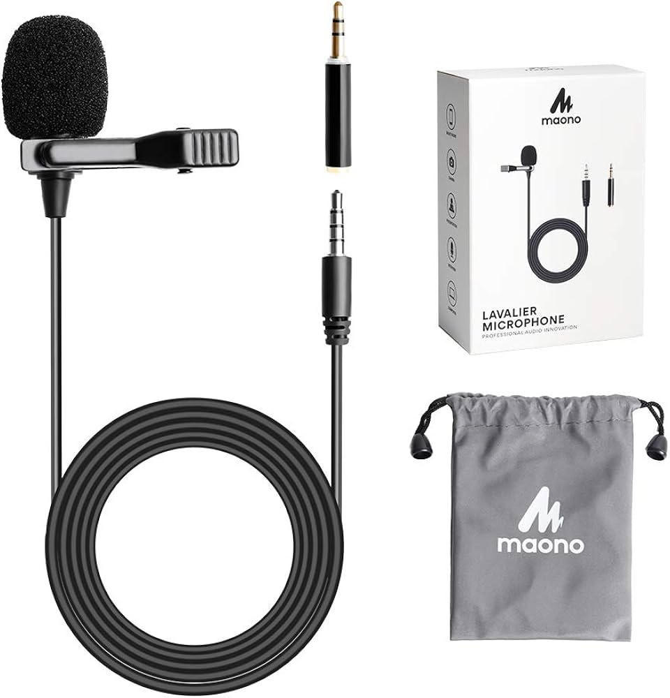 Maono Au 400 Lavalier Auxiliary Omnidirectional Microphone Black