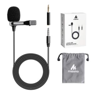 Maono Au 400 Lavalier Auxiliary Omnidirectional Microphone Black