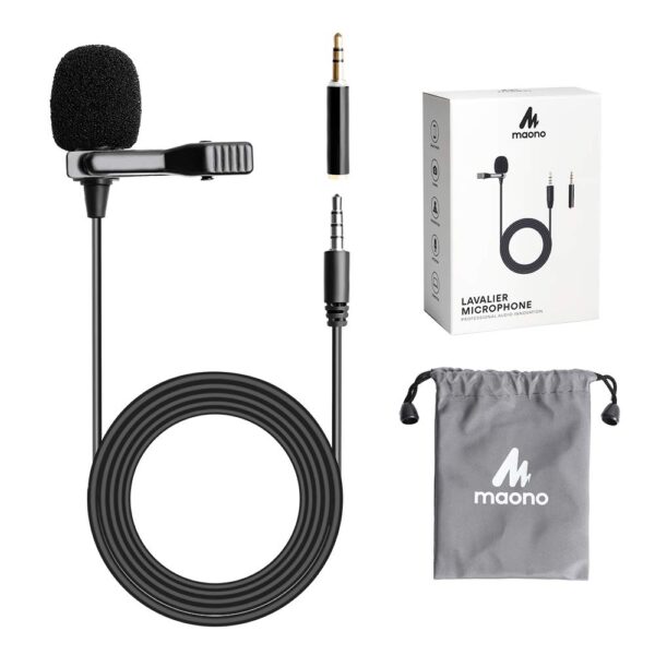 Maono Au 400 Lavalier Auxiliary Omnidirectional Microphone Black