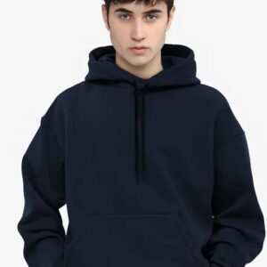 Men Plain Hoodie Navy Blue Colour Stylish Size M