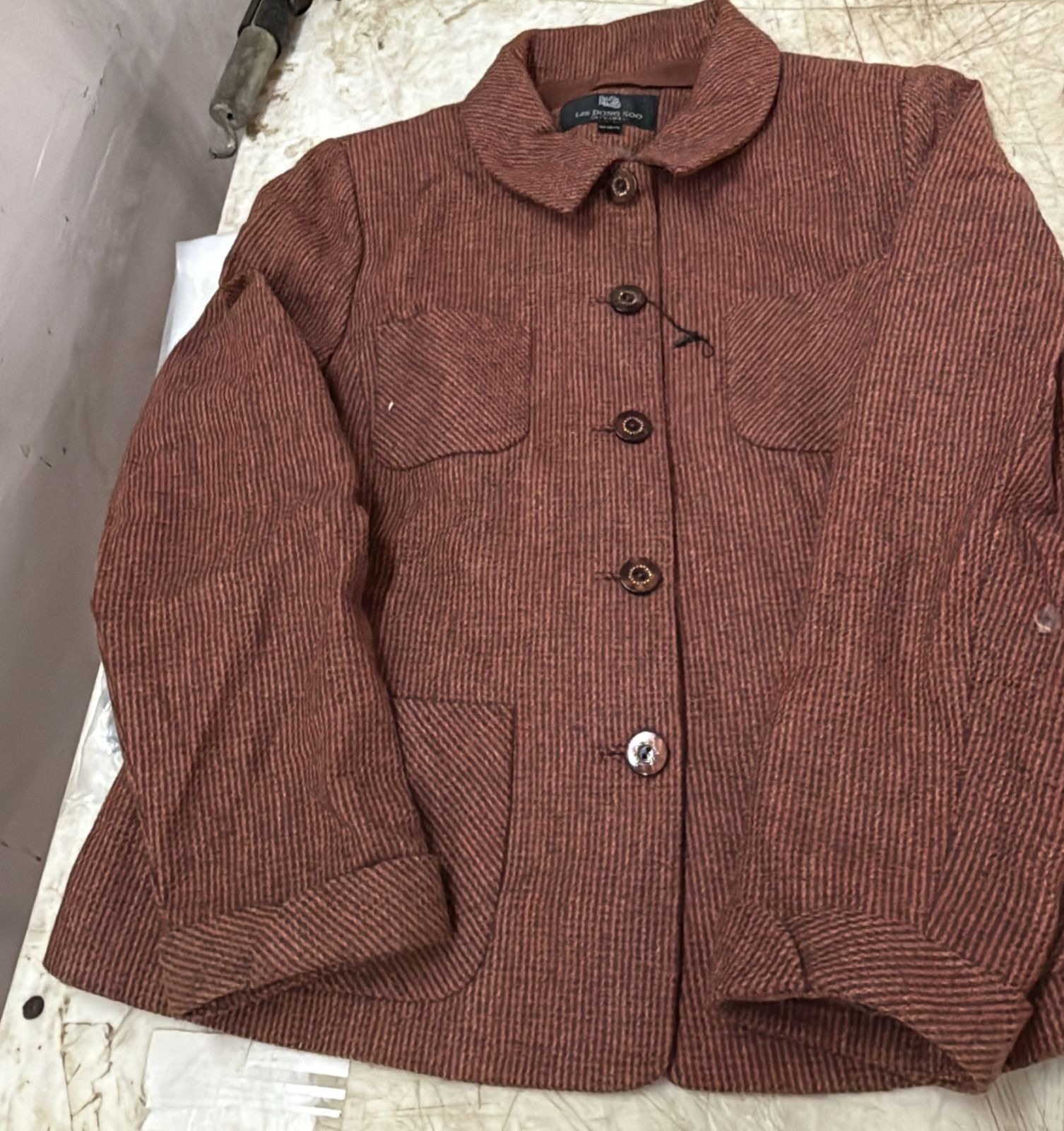Lee Dong Soo Women Jacket Size S Brown Color