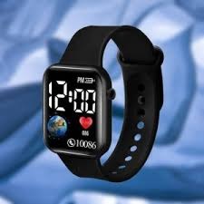 Black Color Digital Watch For Kids
