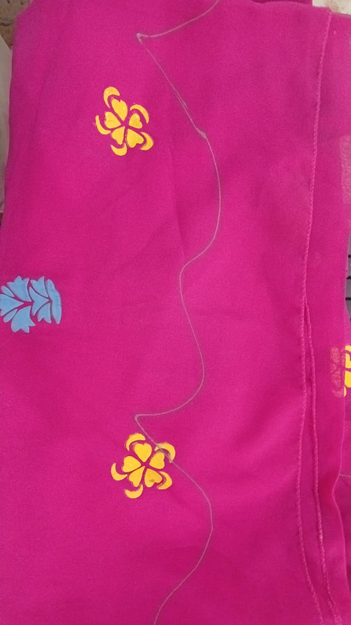 Saree For Women Color Pink