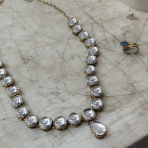 Women Diamond Necklace With Earrings