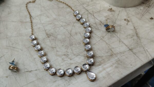 Women Diamond Necklace With Earrings