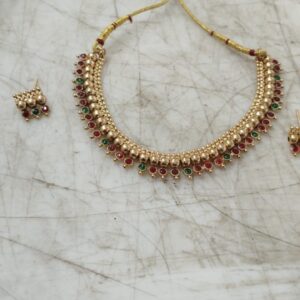 Women Multicolor Necklace With Earrings