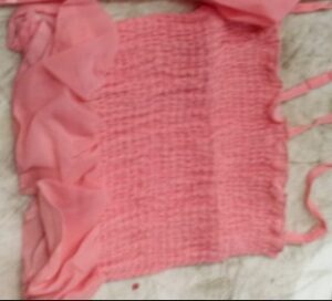 Women Lite Pink Color Top Dress Size M