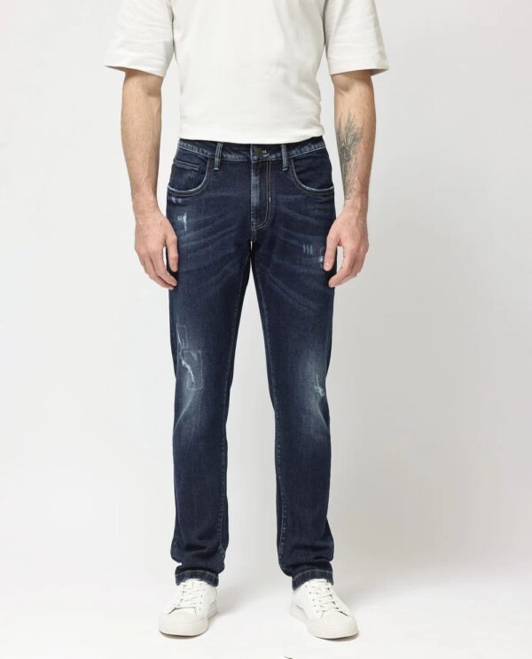 Rare Rabbit Medium Distress Dark Wash Denim Dili Dusky Navy Jeans For Men Size 32