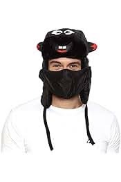 Women Cat Design Plush Trapper Hat Black Color