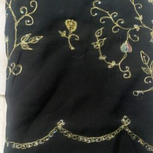 Women Saree Black Printed