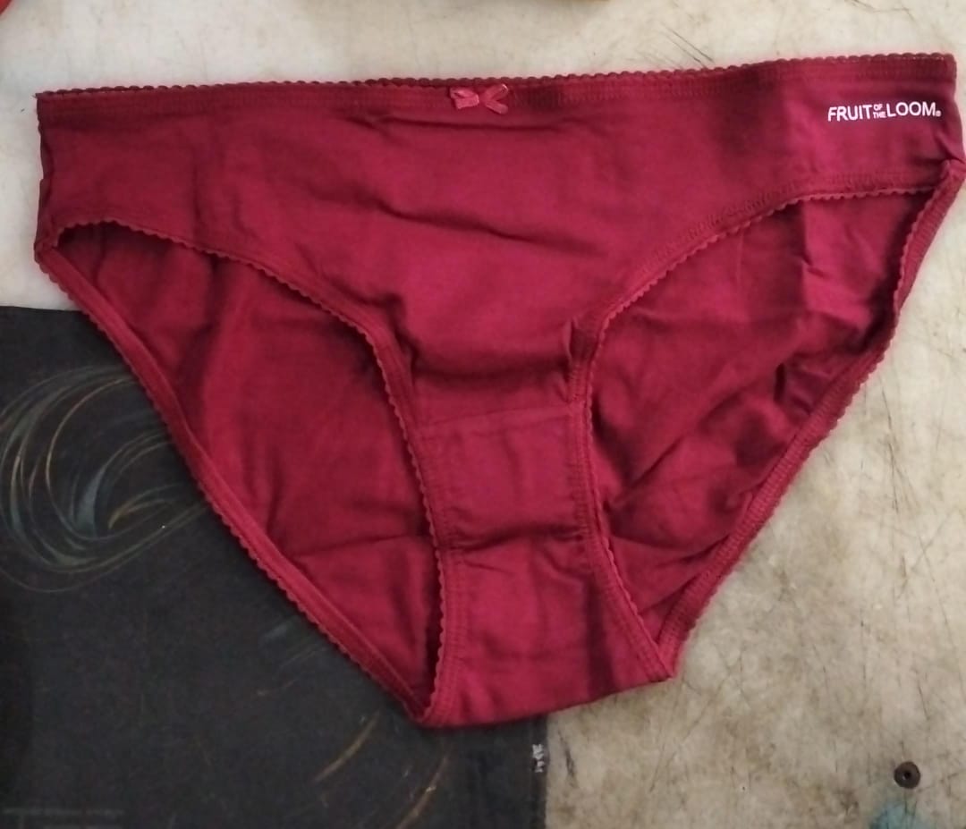 Woman Mehroon Color Cotton Panty Size Xl