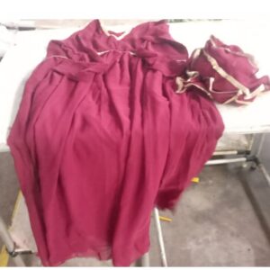 Womens Maroon Colour Maxi Dress With Dupatta Size Xxl