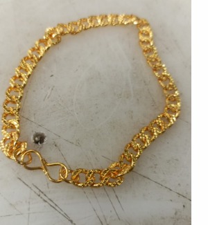 Men Stylish Gold Plated Hand Bracelet