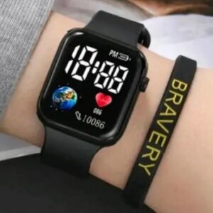 Digital Black Watch For Boys And Girls